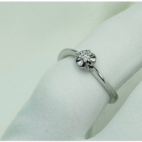 Золота каблучка з діамантами 0,066 ct 